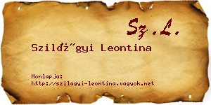 Szilágyi Leontina névjegykártya